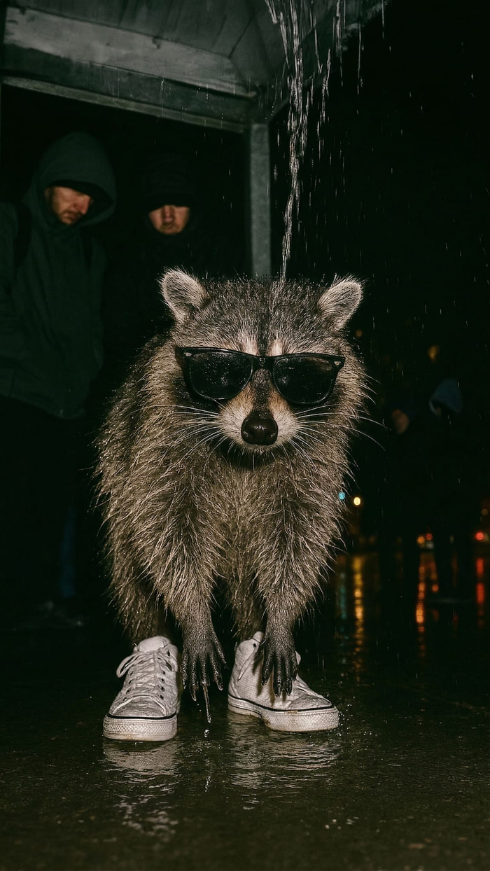 Rain Sneakers Raccoon T-Shirt
