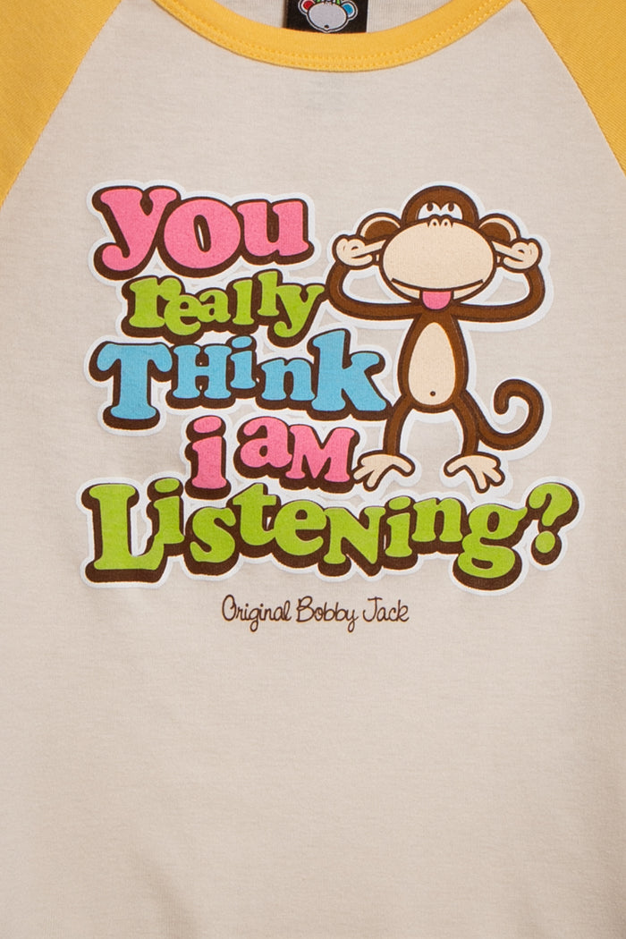 Really - Bobby Jack Crop Raglan Top - Yellow
