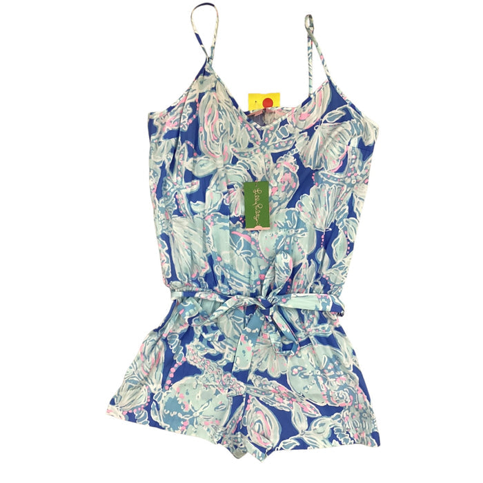 Romper Designer By Lilly Pulitzer In Blue, Size:M
