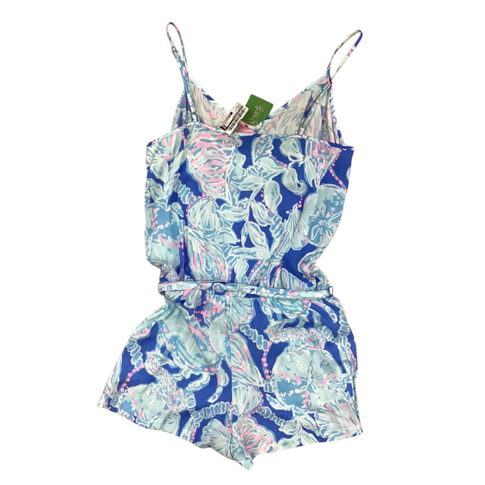Romper Designer By Lilly Pulitzer In Blue, Size:M