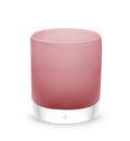 rosebud rocker, dusty pink hand-blown glass lowball drinking glass