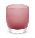 rosebud rosewood hand-blown glass votive candle holder.