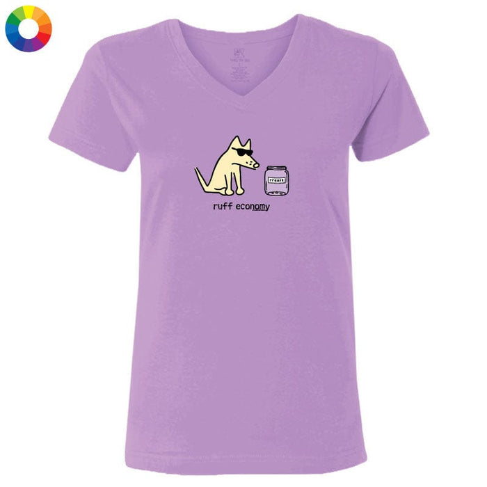 Ruff Economy - Ladies T-Shirt V-Neck