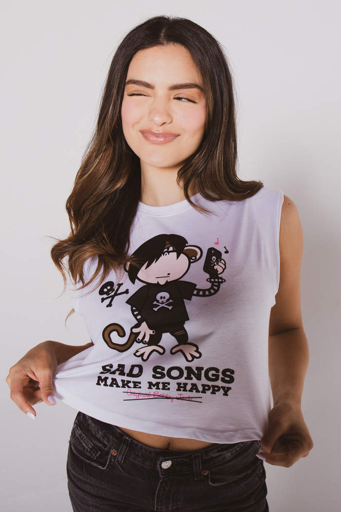 Sad Songs - Bobby Jack Muscle Tee - White