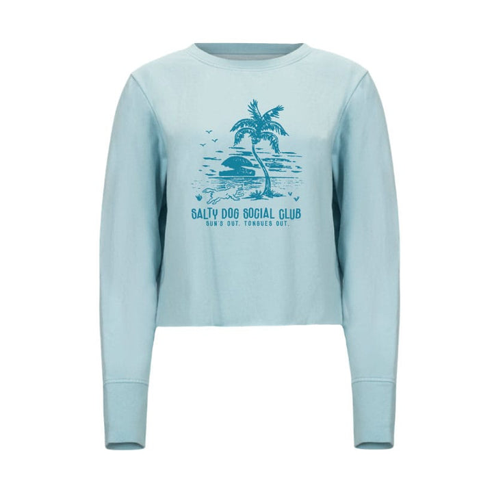 Salty Dog Social Club Cropped Crewneck Sweatshirt