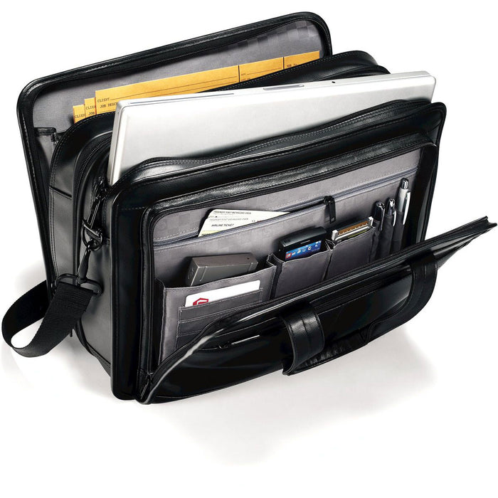 Samsonite Leather Business Cases Expandable Business Case - Lexington Luggage