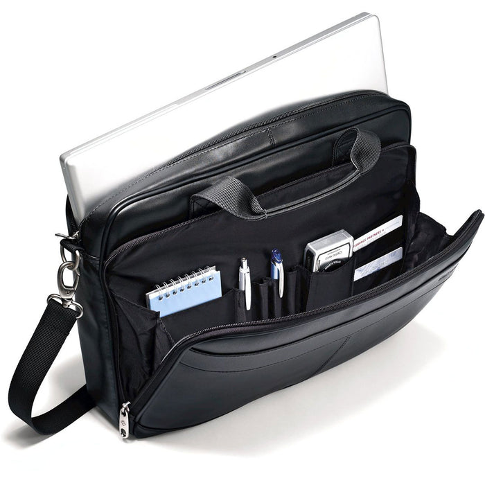 Samsonite Leather Business Cases Leather Slim Brief - Lexington Luggage
