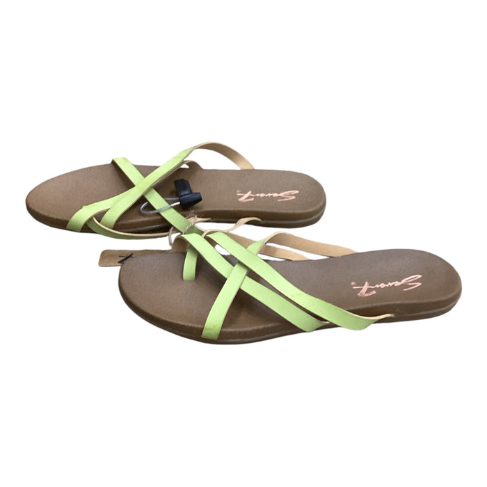 Sandals Flats By Seven 7 In Green, Size:11
