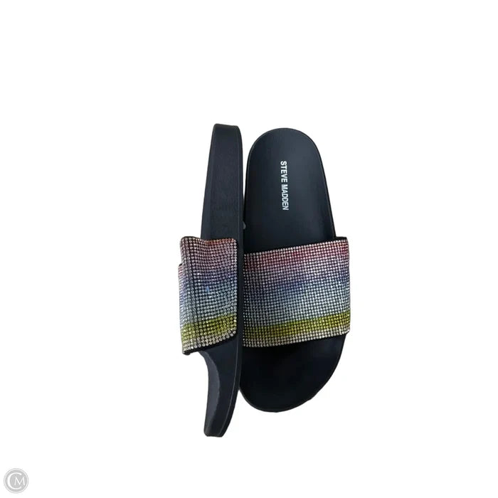 Sandals Flats By Steve Madden In Rainbow Print, Size: 10
