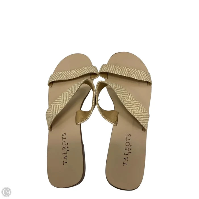 Sandals Flats By Talbots In Beige, Size: 9
