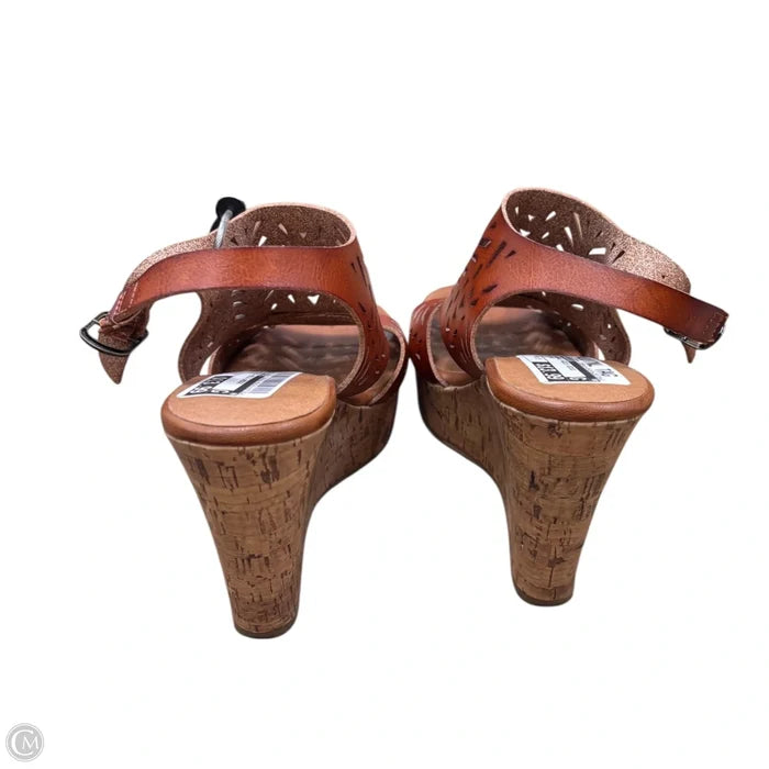 Sandals Heels Wedge By Maurices In Brown, Size: 6.5
