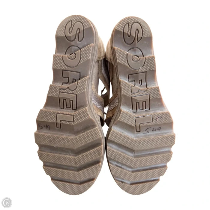 Sandals Heels Wedge By Sorel In Brown, Size: 9
