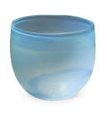 seabreeze drinker, light blue hand-blown drinking glass.