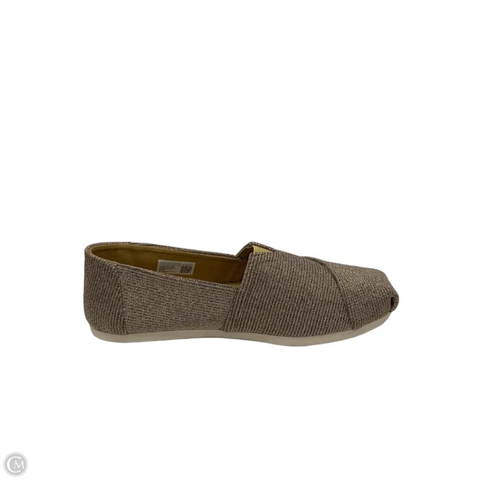 Shoes Flats By Toms In Gold, Size: 10