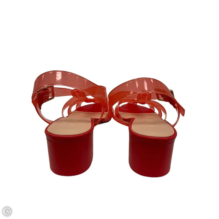 Shoes Heels Block By J. Crew In Red, Size: 9.5