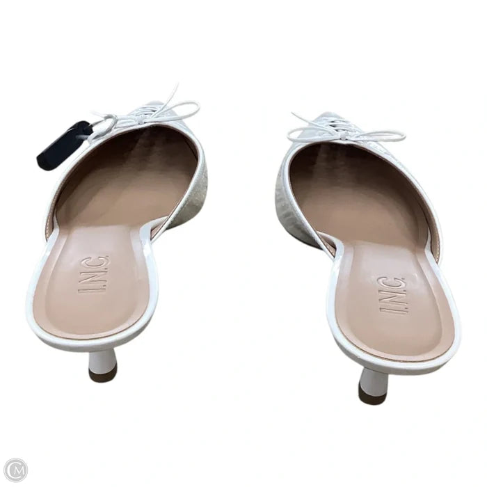 Shoes Heels Kitten By Inc In White, Size: 9.5