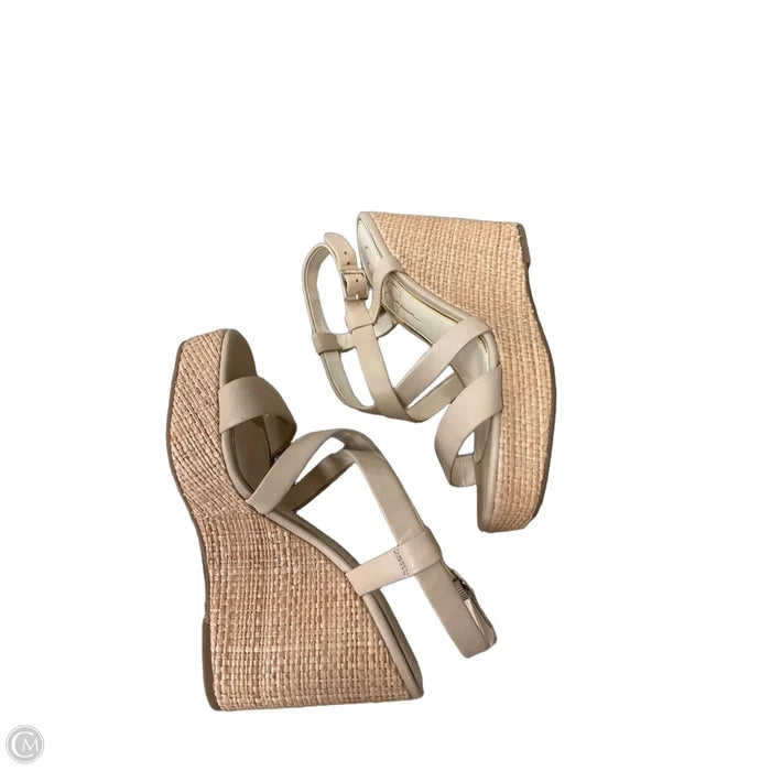 Shoes Heels Wedge By Jessica Simpson In Beige, Size: 8.5