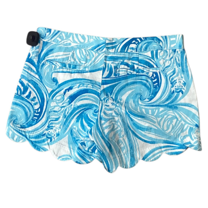 Shorts Designer By Lilly Pulitzer In Blue & White, Size:8