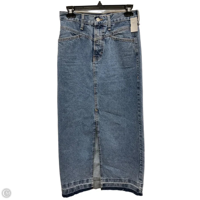 Skirt Maxi By Mng In Blue Denim, Size: 4