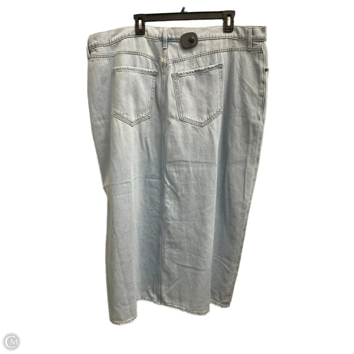 Skirt Maxi By Old Navy In Blue Denim, Size: 20