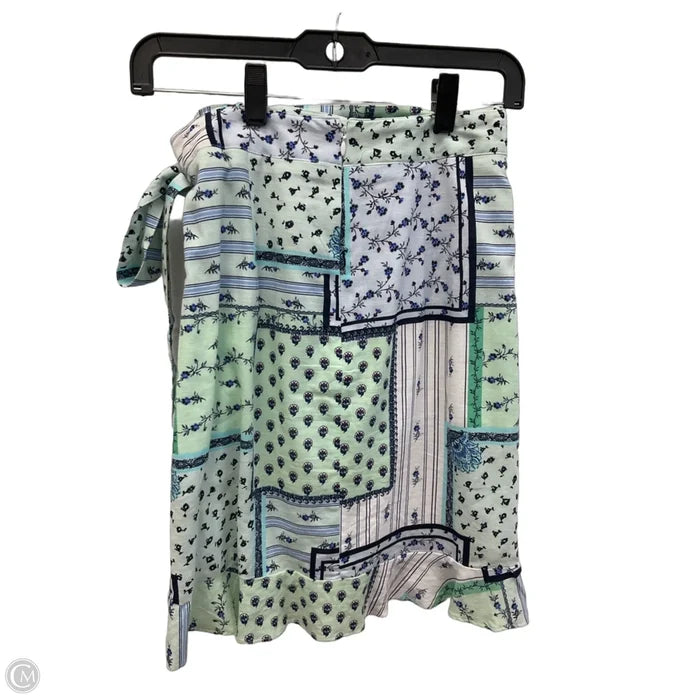 Skirt Midi By Loft In Blue & Green, Size: 2p
