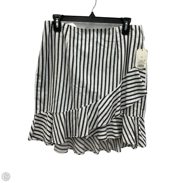Skirt Mini & Short By A New Day In Striped Pattern, Size: 12