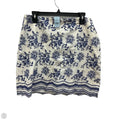 Skirt Mini & Short By Loft In Blue & White, Size: 8p