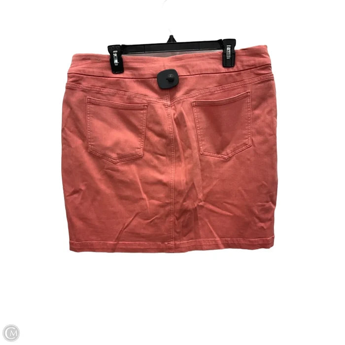Skort By Chicos In Orange Denim, Size: L