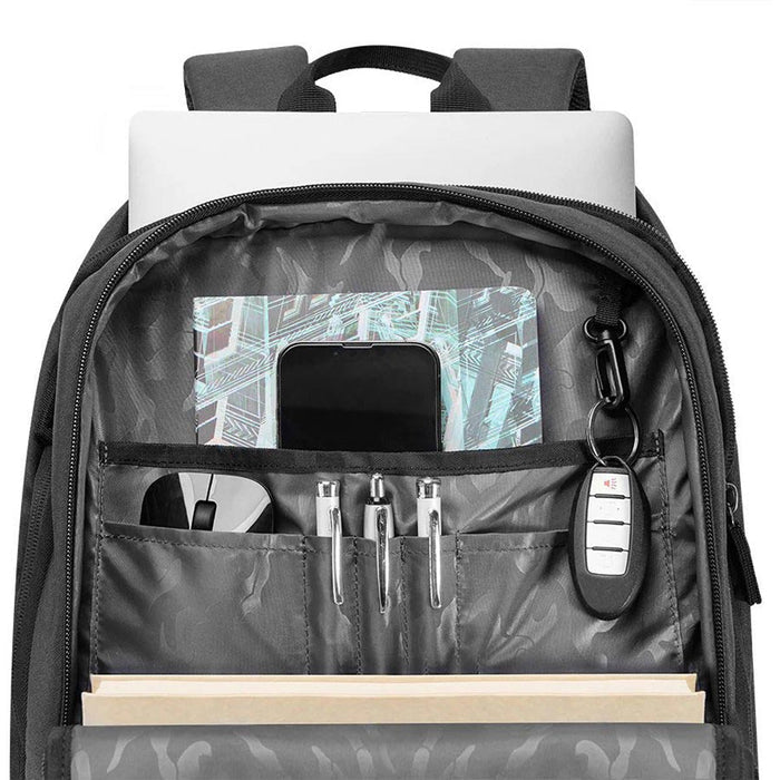 Solo New York Bleecker Recycled Rolling Backpack- Interior Organizer