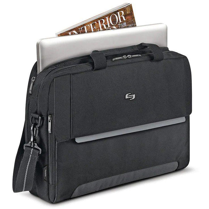 Solo New York Chrysler Briefcase - Front Left Quarter Packed