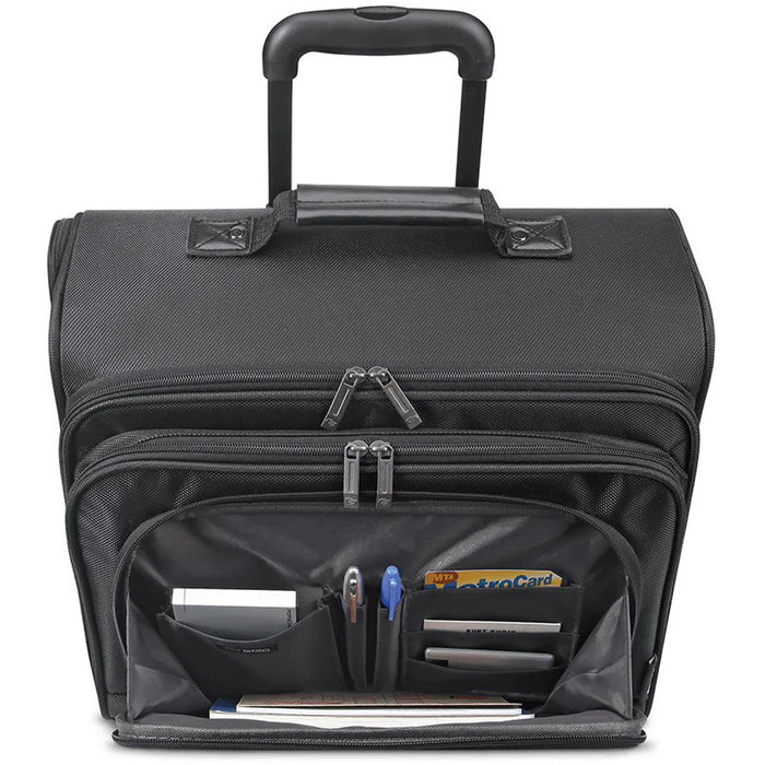 Solo New York Columbus Rolling Overnighter Case - front organizer pocket