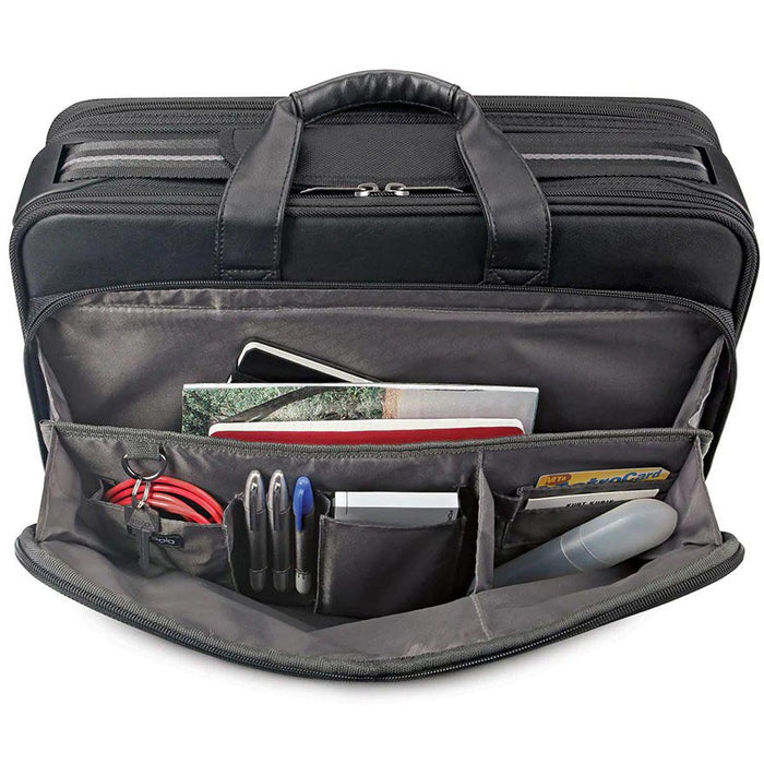 Solo New York Paramount Retractable Strap Briefcase - Interior Packed