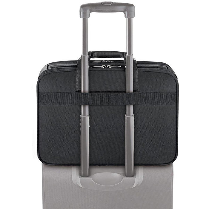 Solo New York Paramount Retractable Strap Briefcase - Rearview Trolley Handle Strap