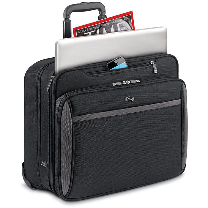 Solo New York West Side Rolling Overnighter Case - top access