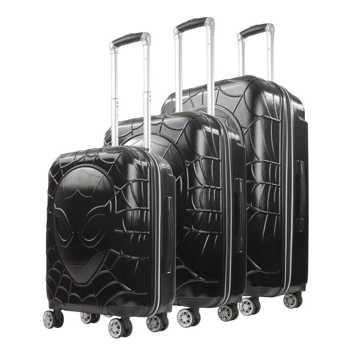 Spiderman Hardside 3pc Spinner Set - Black profile view