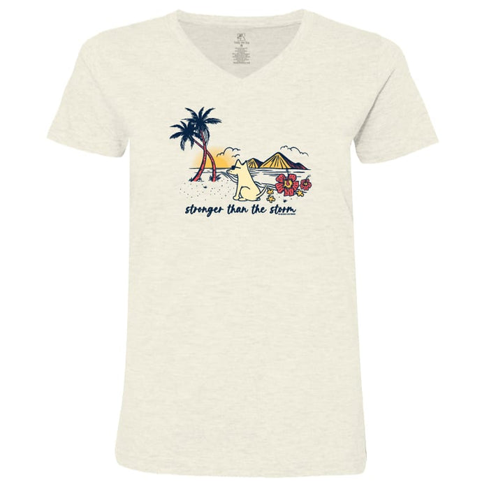 Stronger Than The Storm - Ladies T-Shirt V-Neck