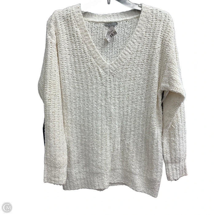 Sweater By Falls Creek In White, Size: L