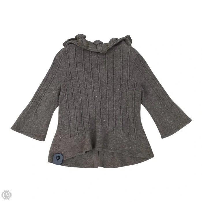 Sweater Cardigan By Clothes Mentor In Green & Grey, Size: M