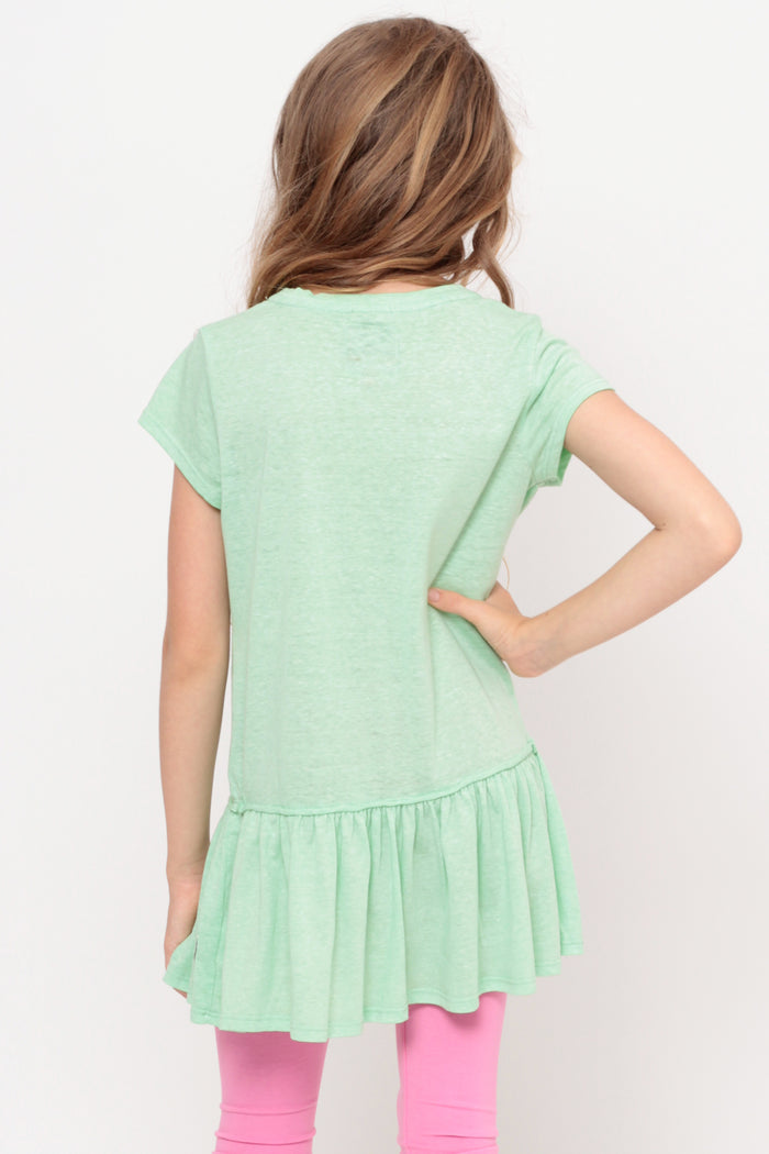 Sweet And Fun | Ruffle Bottom Top - Mint