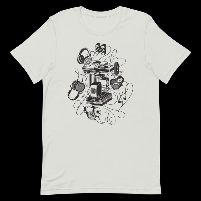 Tangle Tee Headphones.com Silver S