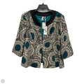 Top 3/4 Sleeve Basic By Silkland In Black & Blue, Size: 2x