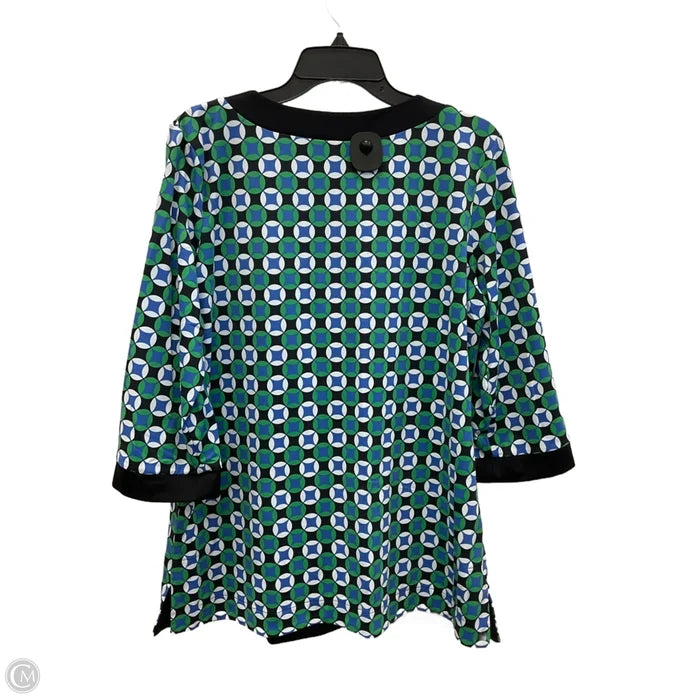 Top 3/4 Sleeve By Anne Klein In Blue & Green, Size: L