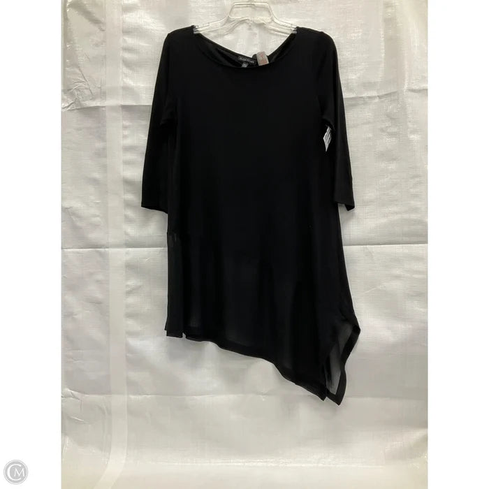 Top 3/4 Sleeve By Eileen Fisher In Black, Size: S