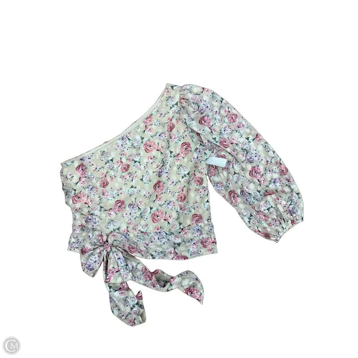 Top 3/4 Sleeve By Express In Floral Print, Size: M