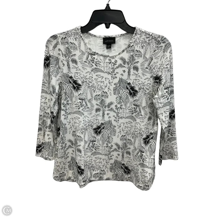 Top 3/4 Sleeve By J. Jill In Black & White, Size: Xs