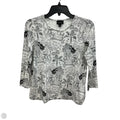 Top 3/4 Sleeve By J. Jill In Black & White, Size: Xs