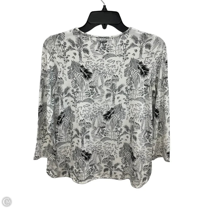 Top 3/4 Sleeve By J. Jill In Black & White, Size: Xs