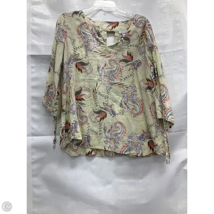 Top 3/4 Sleeve By J.michelle In Green, Size: S