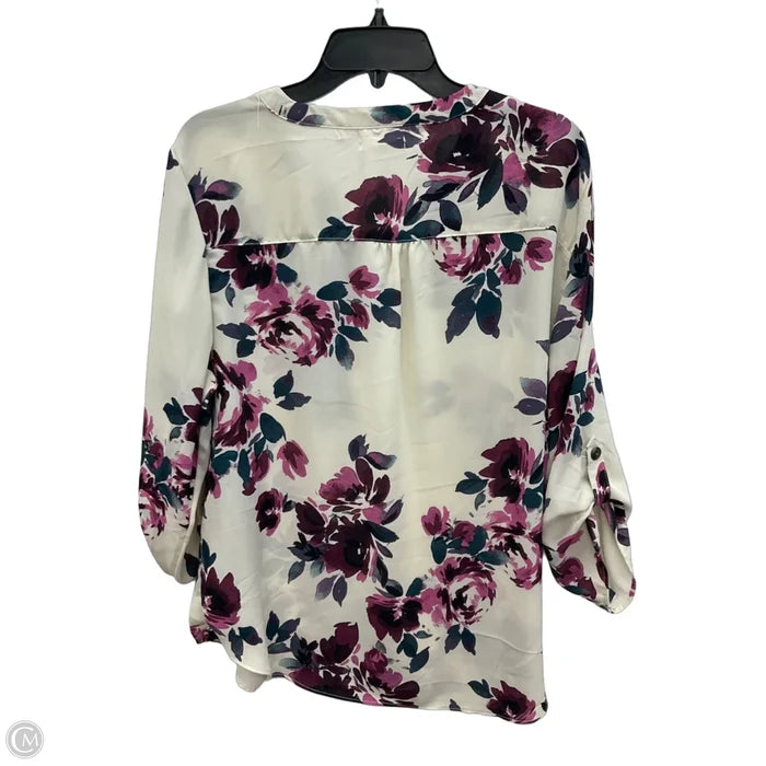Top 3/4 Sleeve By Maurices In Floral Print, Size: Xl
