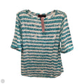 Top 3/4 Sleeve By Peck And Peck In Blue, Size: Xl